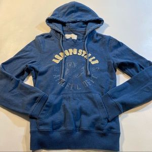 Aeropostale Size L Vintage Inspired Blue 1987 Athletic Dept. Kangaroo Hoodie